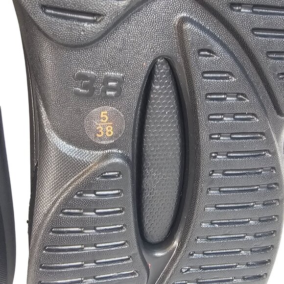 Pretty Little Things Womens 5/38 Black Cut Out Rubber Ribbed‎ Sole Slide Shoes - Picture 14 of 14